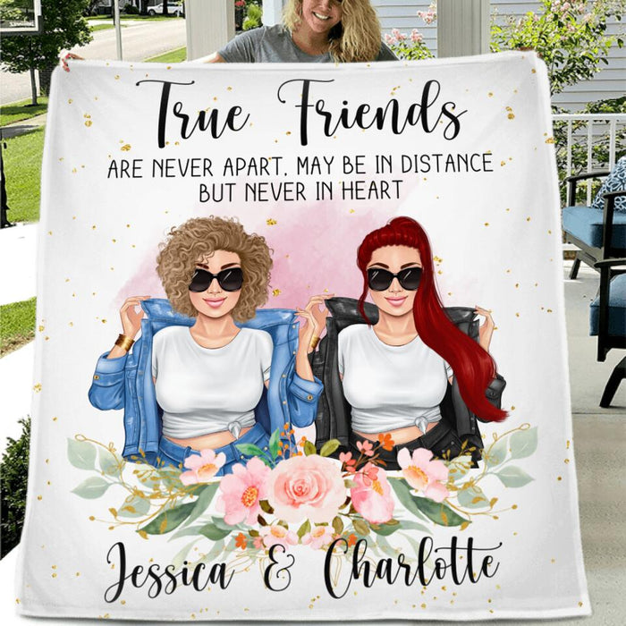 Personalized Bestie Fleece Throw Blanket/Quilt - Gift For Best Friends - Besties Forever