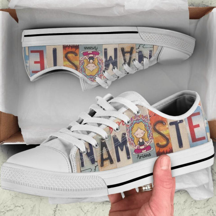 Personalized Yoga Sneakers - Gift Idea For Yoga Lover - Namaste Yoga - 80NV4E