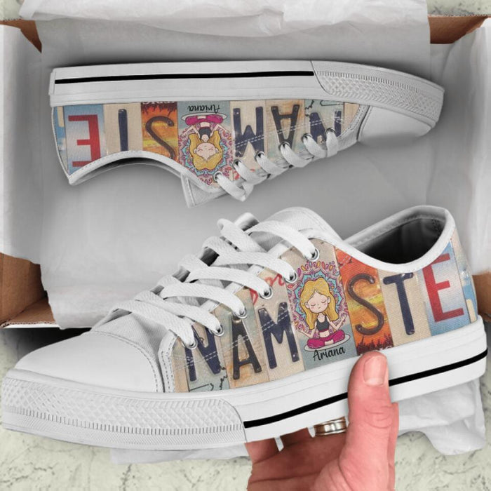 Personalized Yoga Sneakers - Gift Idea For Yoga Lover - Namaste Yoga - 80NV4E