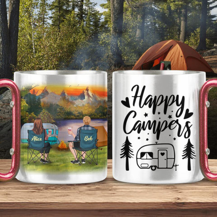 Personalized Camping Carabiner Mug - Gift Idea For Couple/Camping Lover - Happy Campers