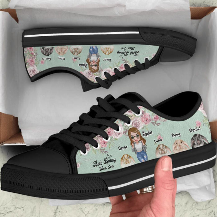 Personalized Bunny Sneakers - Up to 4 Bunnies - Gift Idea For Bunny Lover