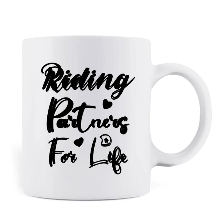 Personalized Motorcycle Couple Mug - Gift Idea For Couple - Riding Partners For Life