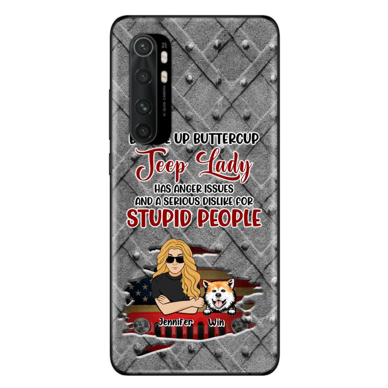 Custom Personalized Off-road Dog Lady Phone Case - Up to 4 Dogs - Gift Idea For Dogs Lover - Off-road Lady Has Anger Issues And A Serious Dislike - Case For Xiaomi, Oppo And Huawei