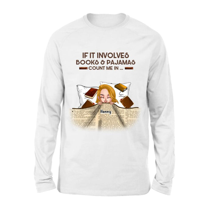 Personalized Stay In Bed With Books And Pets Shirt/Pullover Hoodie - Up to 6 Pets - Gift For Books/Dogs/Cats Lovers - I Just Want To Stay In Bed With My Books