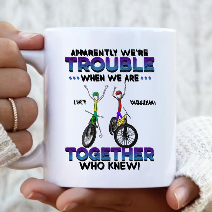 Personalized Cycling Friend Mug - Up to 5 People - Gift Idea For Friends/Cycling Lover - We're More Than Just Cycling Friends