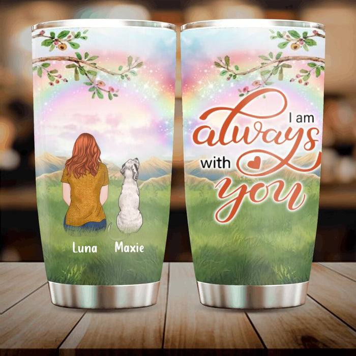Personalized Dog Mom/Dad Tumbler - Man/Woman/Couple With Up to 4 Dogs - Gift Idea For Dogs Lover - You, Me & The Dogs