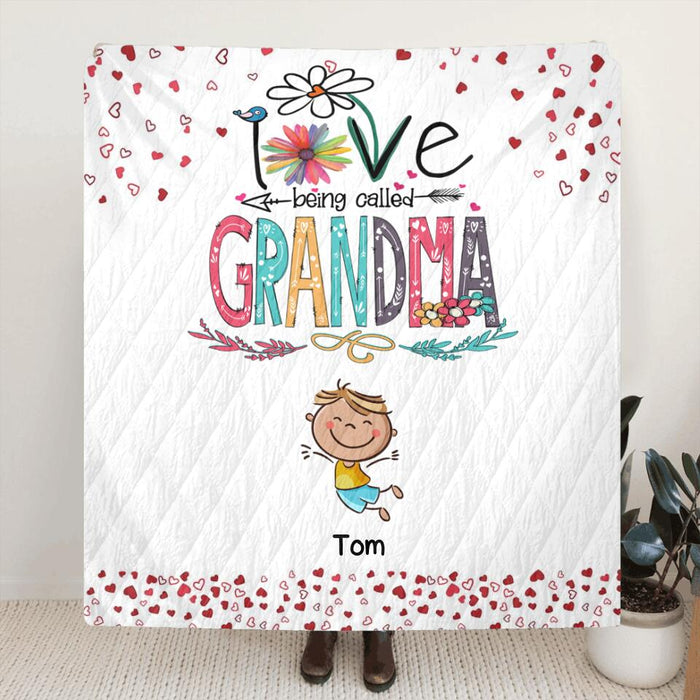 Personalized Blessed To Be Called Nana Pillow Cover/Quilt/Fleece Blanket - Up to 14 Kids - Gift Idea For Nana/Mama/Kids