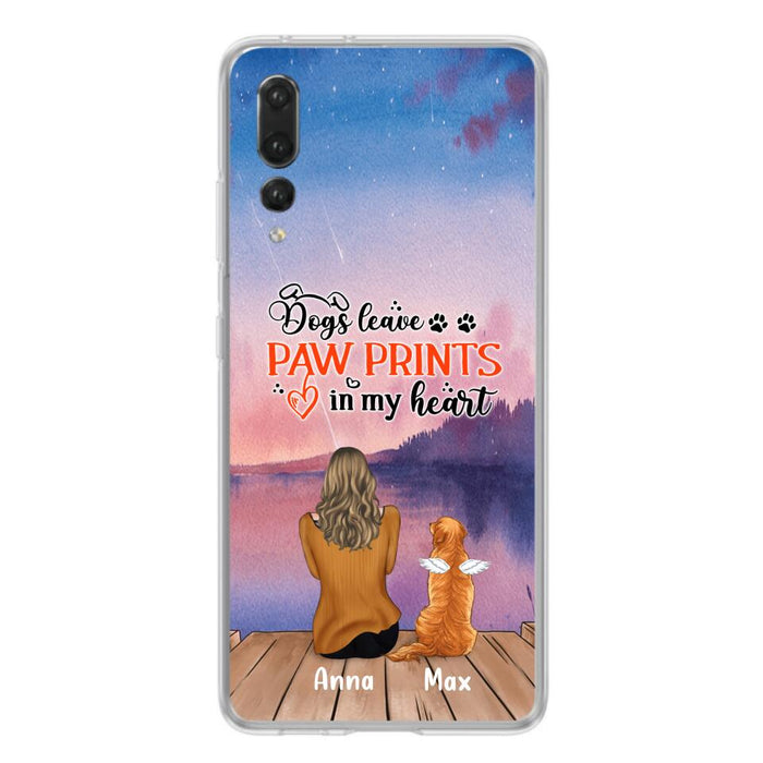 Personalized Dog Phone Case - Man/Woman/Couple With Up to 4 Dogs - Gift Idea For Dog Lover - My Angel Has Paws - Case For Xiaomi, Oppo And Huawei