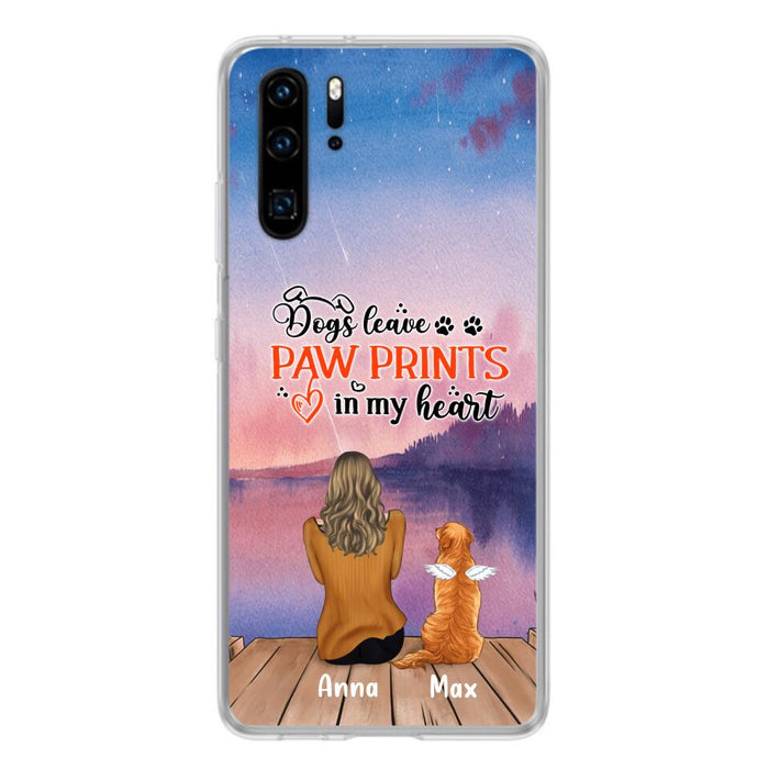 Personalized Dog Phone Case - Man/Woman/Couple With Up to 4 Dogs - Gift Idea For Dog Lover - My Angel Has Paws - Case For Xiaomi, Oppo And Huawei