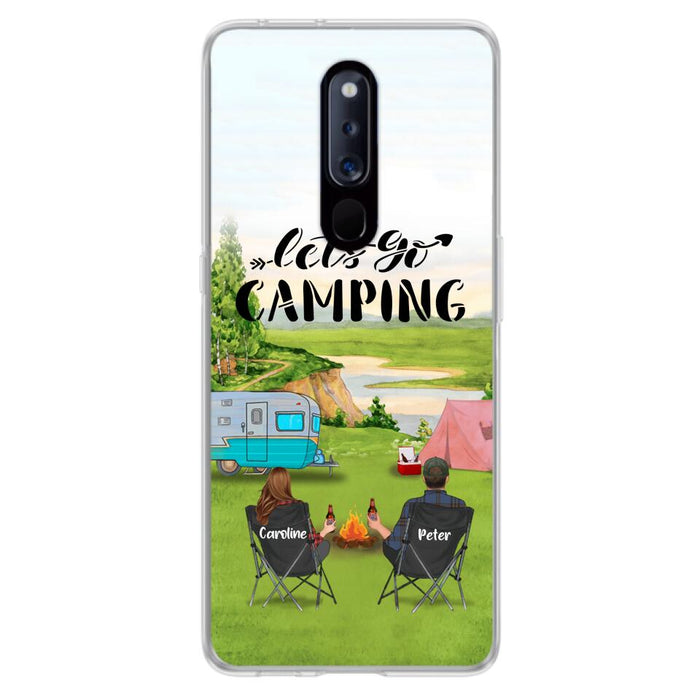 Personalized Camping Phone Case - Couple With Up To 2 Kids And 4 Pets - Gift Idea For Camping Lover - Let's Go Camping - Case For Xiaomi, Oppo And Huawei