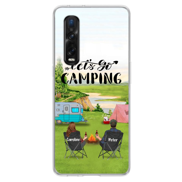 Personalized Camping Phone Case - Couple With Up To 2 Kids And 4 Pets - Gift Idea For Camping Lover - Let's Go Camping - Case For Xiaomi, Oppo And Huawei