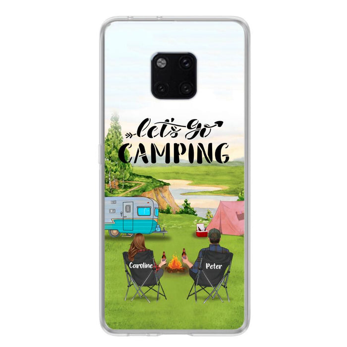 Personalized Camping Phone Case - Couple With Up To 2 Kids And 4 Pets - Gift Idea For Camping Lover - Let's Go Camping - Case For Xiaomi, Oppo And Huawei