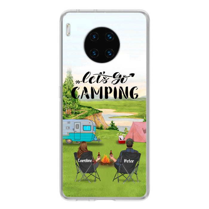 Personalized Camping Phone Case - Couple With Up To 2 Kids And 4 Pets - Gift Idea For Camping Lover - Let's Go Camping - Case For Xiaomi, Oppo And Huawei