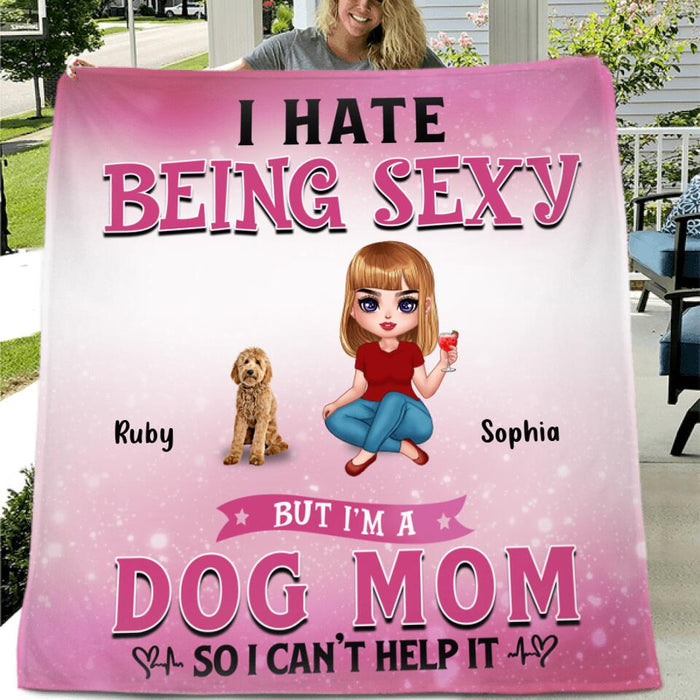 Personalized Dog Mom Pillow Cover/Fleece Blanket/Quilt - Gift Idea For Dog  Lover - Rockin' The Dog Mom Life -  Up to 6 Dogs