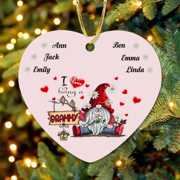 Personalized Grandma Ornament - Up to 6 Kids - Best Gift For Family - I Love Being A Grammy - R5OIKQ