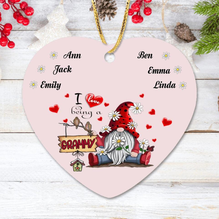 Personalized Grandma Ornament - Up to 6 Kids - Best Gift For Family - I Love Being A Grammy - R5OIKQ