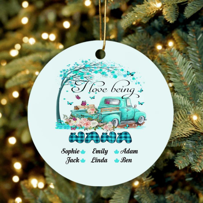 Personalized Grandma Ornament - Up to 6 Kids - Best Gift For Family - I Love Being A Grandny - R5OIKQ