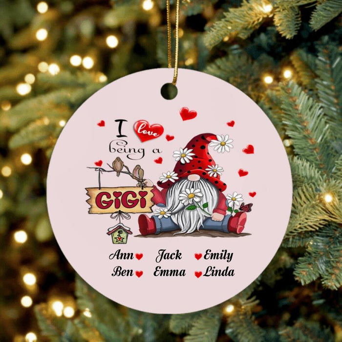 Personalized Grandma Ornament - Up to 6 Kids - Best Gift For Family - I Love Being A Grammy - R5OIKQ