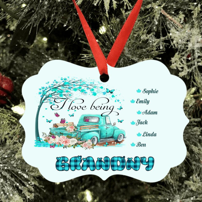 Personalized Grandma Ornament - Up to 6 Kids - Best Gift For Family - I Love Being A Grandny - R5OIKQ