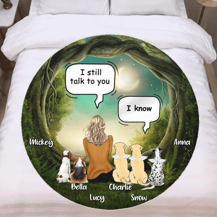 Personalized Dog/Cat Memorial Door Sign - Up to 5 Pets - Best Gift For Dog Lover - I Still Talk To You