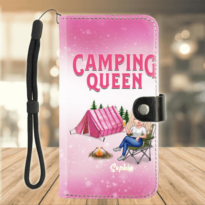 Personalized Camping Queen Flip Leather Purse - Gift Idea For Camping Lovers/Mother's Day - Camping Queen Classy Sassy And A Bit Smart Assy