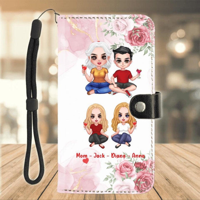 Personalized Single Mom Phone Wallets - Gift For Mother's Day From Son/Daughter - Thank You Mom For Being My Dad Too