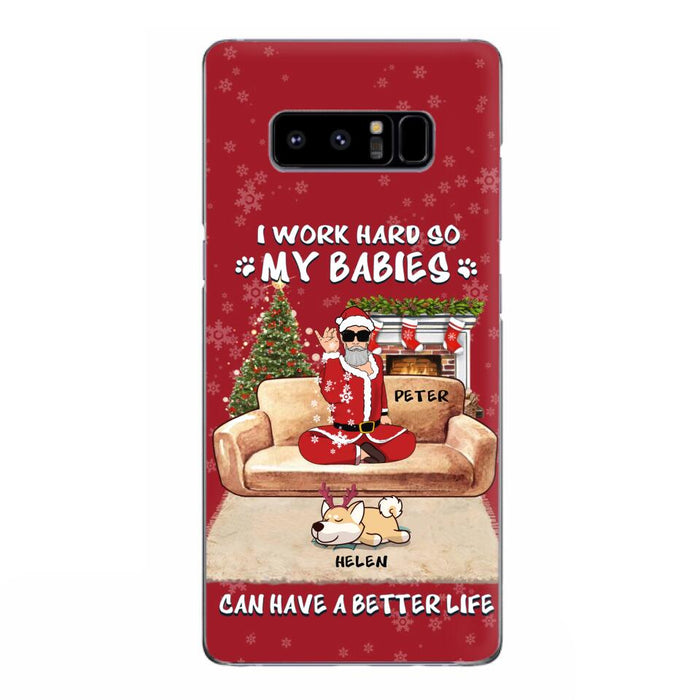Personalized Christmas Pet Dad Phone Case - Man With Up to 4 Pets - Gift For Cat/Dog Lover - Case For iPhone And Samsung
