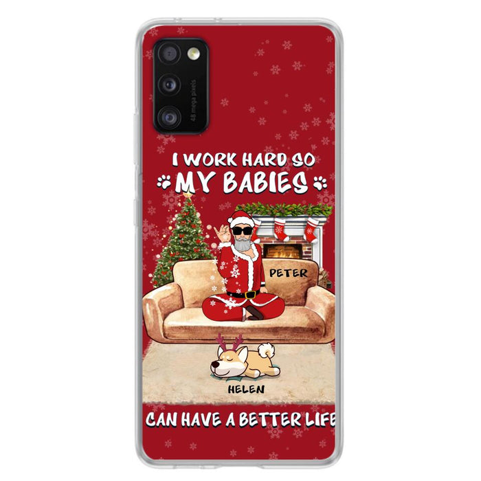 Personalized Christmas Pet Dad Phone Case - Man With Up to 4 Pets - Gift For Cat/Dog Lover - Case For iPhone And Samsung
