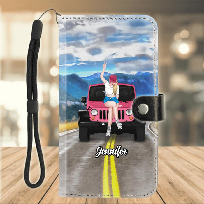 Personalized Off-road Girl Phone Wallets - Gift For Off-road Lover