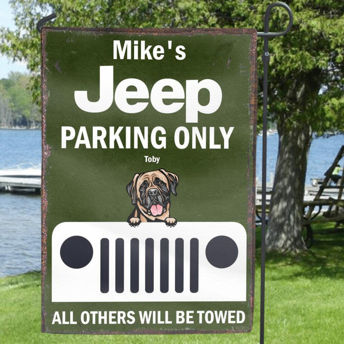 Personalized Dog Off- Road Car Flag Sign - Up to 4 Dogs - Best Gift For Dog Lover