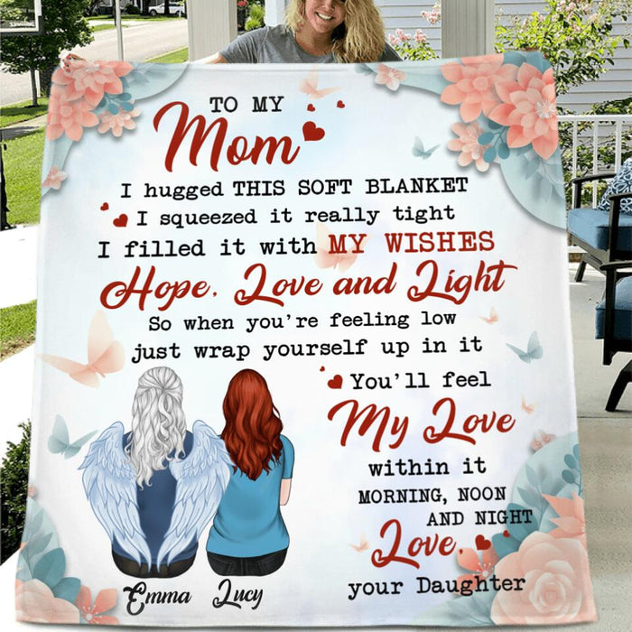 Personalized Mom Quilt/Fleece Blanket - Up to 5 People - Mother's Day Gift For Mom - To My Mom