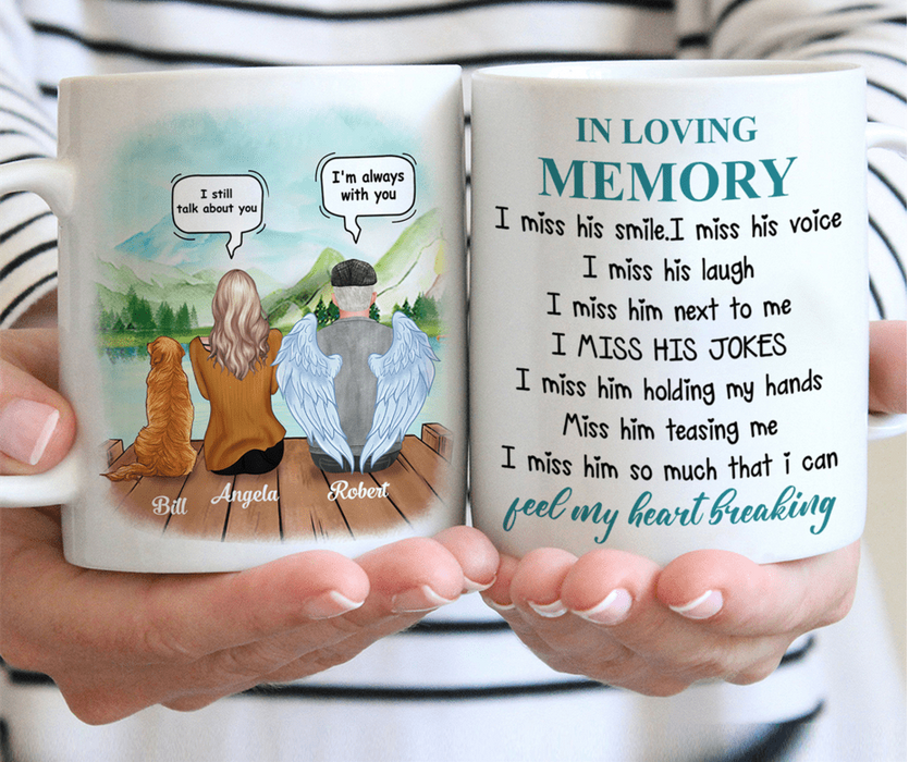 Personalized Memorial Coffee Mug - Gift From Daughter To Father - I Miss Him So Much
