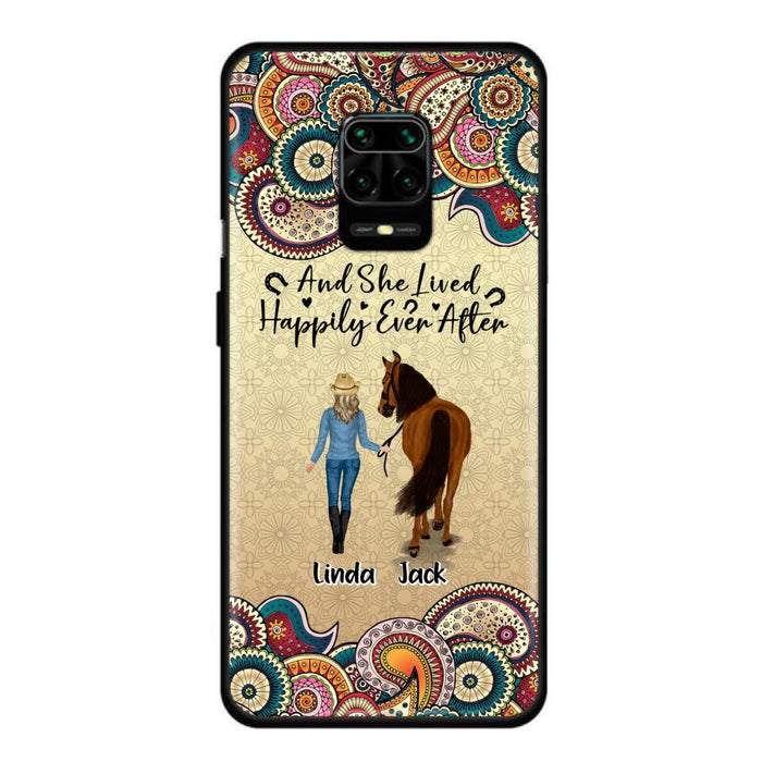 Personalized Horse Girl Phone Case - Up to 4 Horses - Gift Idea For Horse Lovers - And She Lived Happily Ever After - Case For Xiaomi/Huawei/Oppo