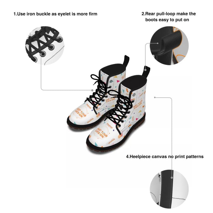 Personalized Horse Girl Martin Short Boots - Up to 2 Horses - Gift Idea For Horse Lovers - Never Walk Alone