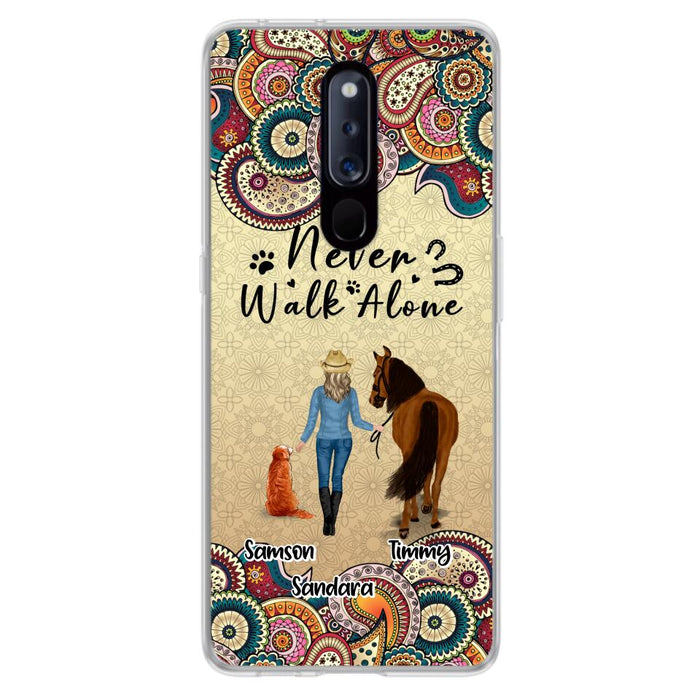 Personalized Horse And Dog Phone Case - Up To 2 Dogs - Gift Idea For Horse/Dog Lovers - Never Walk Alone - Case For Xiaomi, Huawei & Oppo