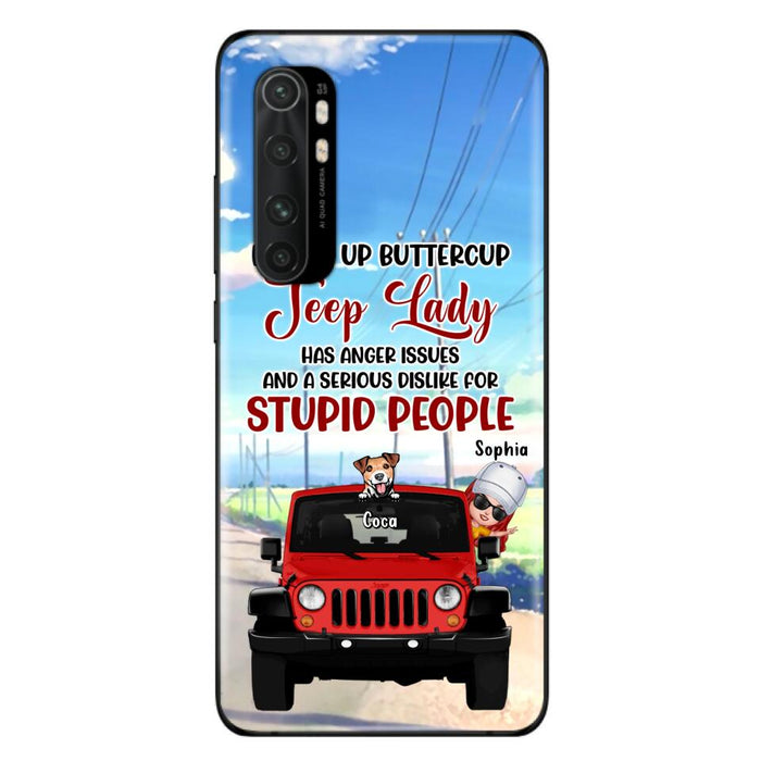 Personalized Off-road Lady Phone Case - Up to 5 Dogs - Gift Idea For Dog/Off-road Lover - Buckle Up Buttercup - Case For Xiaomi, Huawei And Oppo