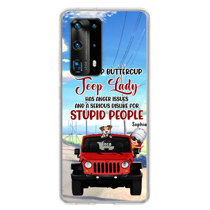 Personalized Off-road Lady Phone Case - Up to 5 Dogs - Gift Idea For Dog/Off-road Lover - Buckle Up Buttercup - Case For Xiaomi, Huawei And Oppo