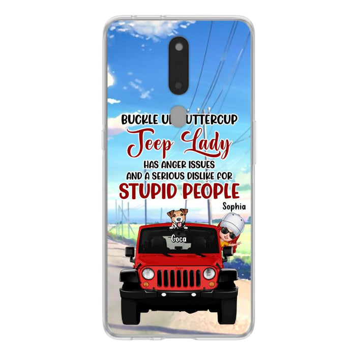 Personalized Off-road Lady Phone Case - Up to 5 Dogs - Gift Idea For Dog/Off-road Lover - Buckle Up Buttercup - Case For Xiaomi, Huawei And Oppo