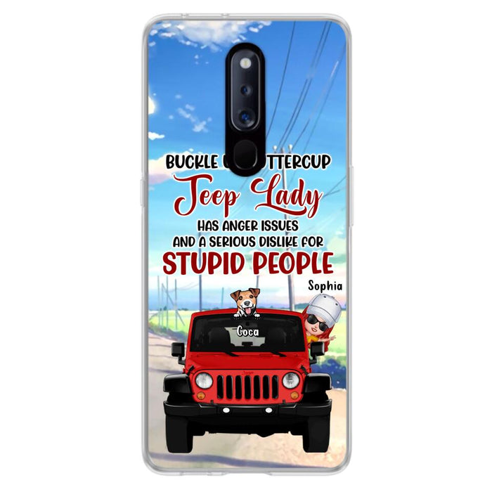 Personalized Off-road Lady Phone Case - Up to 5 Dogs - Gift Idea For Dog/Off-road Lover - Buckle Up Buttercup - Case For Xiaomi, Huawei And Oppo