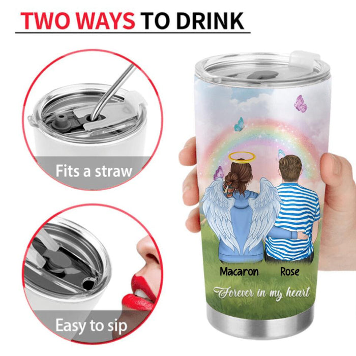 Personalized Memorial Siblings Tumbler - Gift for Family, Siblings, Brothers and Sisters - Up to 6 Siblings