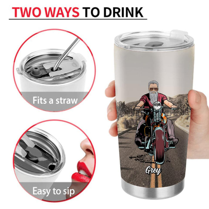 Personalized Biker Tumbler - Gift Idea For Biker - Live Your Life Forget Your Age