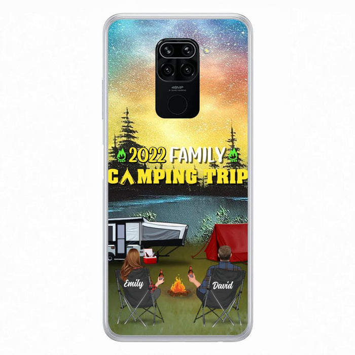 Personalized Family Camping Trip Phone Case - Couple/Single Parent/Parents With Up to 2 Kids And 3 Pets - Gift Idea For Whole Family/Camping Lover - Case For Xiaomi, Oppo And Huawei