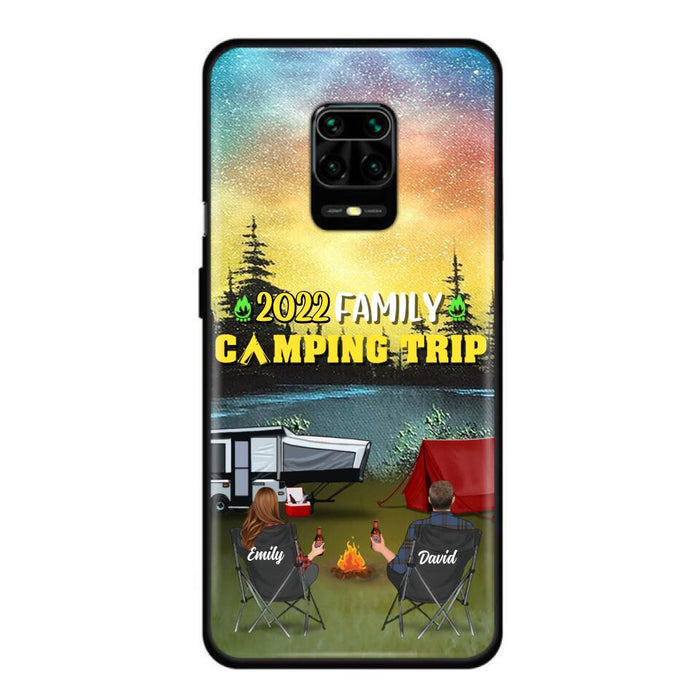 Personalized Family Camping Trip Phone Case - Couple/Single Parent/Parents With Up to 2 Kids And 3 Pets - Gift Idea For Whole Family/Camping Lover - Case For Xiaomi, Oppo And Huawei
