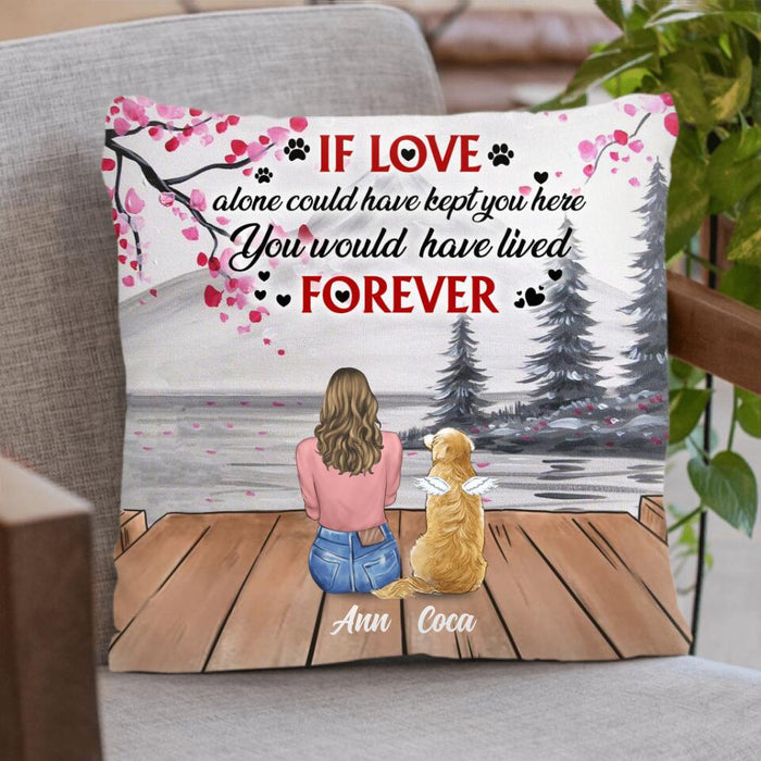 Personalized Memorial Pet Pillow Cover/Fleece Blanket/Quilt - Memorial Gift For Dog/Cat Lover - Man/Woman/Couple With Up to 4 Pets - You Were My Favorite Hello And My Hardest Goodbye