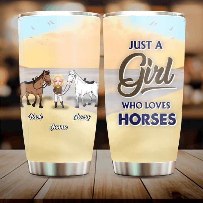 Personalized Horse Lady Tumbler - Gift Idea For Horse Lovers/Mother's Day Gift - Just A Girl Who Loves Horses
