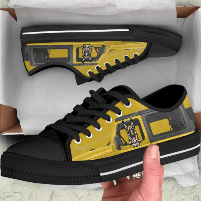 Personalized Off-road And Dog Sneakers - Up to 4 Dogs - Gift For Off-road/Dog Lovers