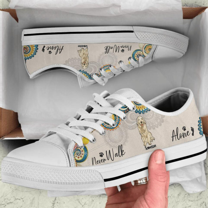 Personalized Dog Sneakers - Up to 5 Dogs - Gift Idea For Dog Lovers - Never Walk Alone