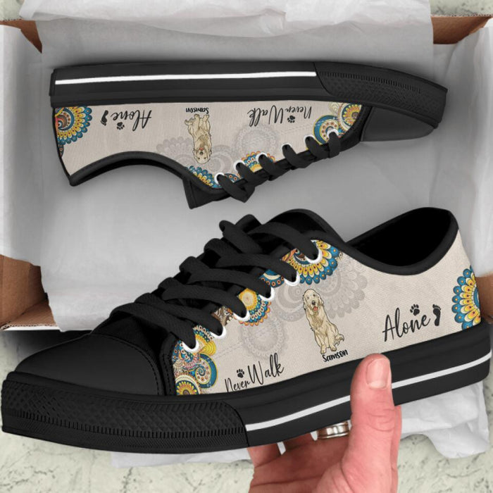 Personalized Dog Sneakers - Up to 5 Dogs - Gift Idea For Dog Lovers - Never Walk Alone