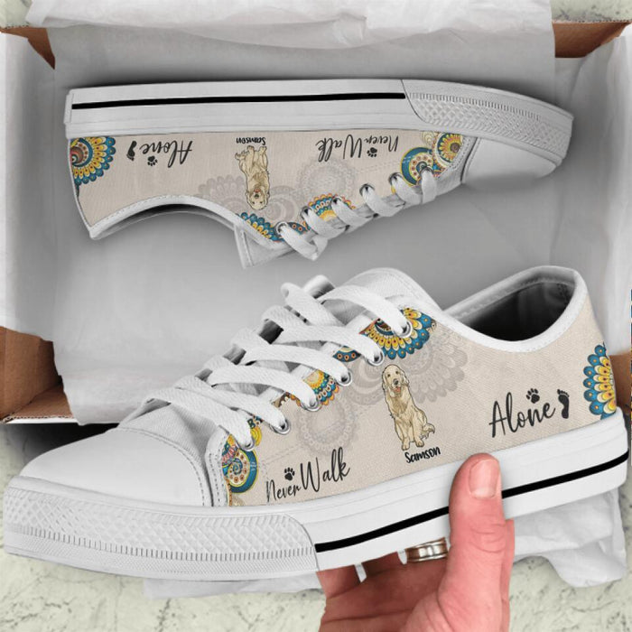 Personalized Dog Sneakers - Up to 5 Dogs - Gift Idea For Dog Lovers - Never Walk Alone