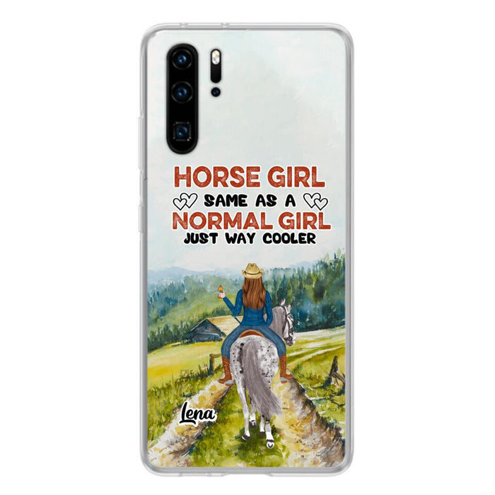 Personalized Horse Girl Phone Case - Up to 3 People - Gift Idea For Horse Lover - Horse Girl Same As A Normal Girl Just Way Cooler - Case For Xiaomi/Huawei/Oppo